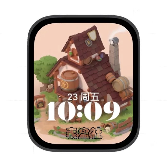 AI院子小房子苹果手表iwatch壁纸人像表盘