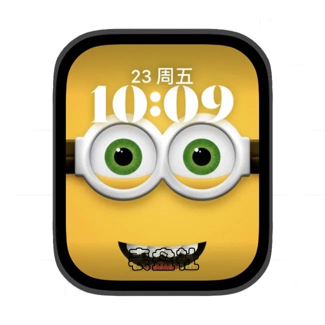 小黄人苹果手表iwatch壁纸人像表盘