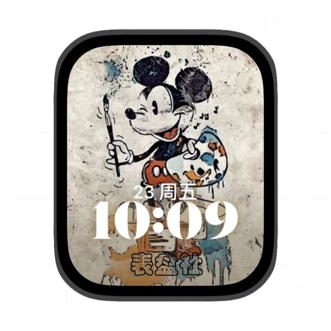 画画米老鼠苹果手表iwatch壁纸人像表盘