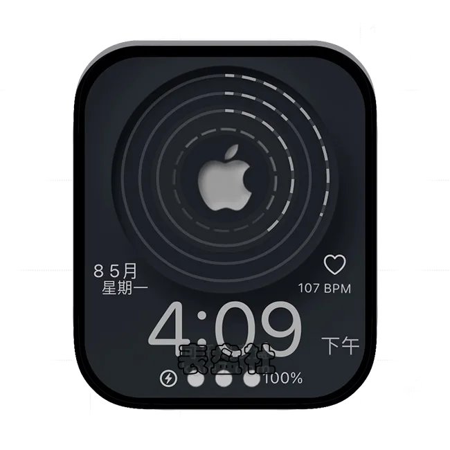 苹果大圆盘日期时间表盘