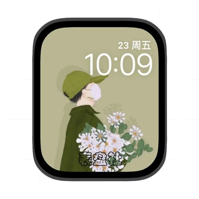 捧花男孩苹果手表iwatch壁纸表盘