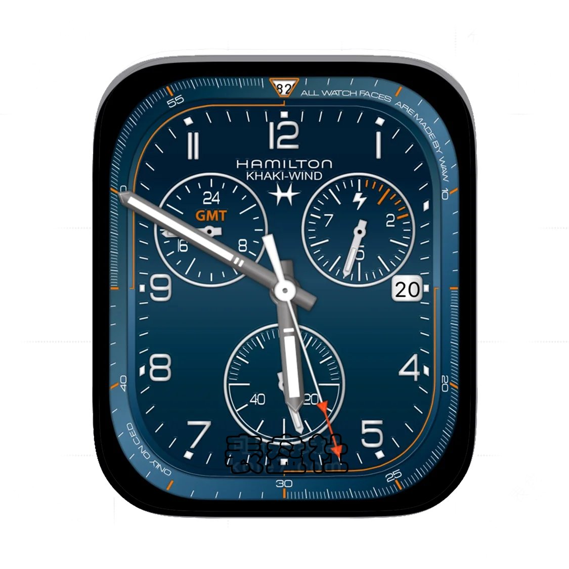HAMILTON汉密尔顿空军飞行扁平仪表ultra表盘