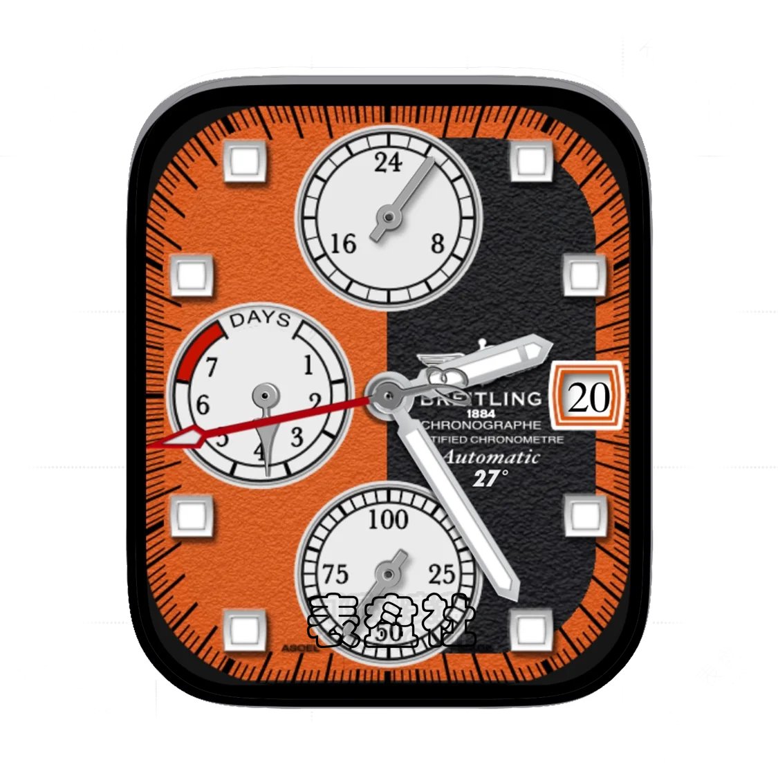 BREITLING百年灵三盘式简约年历Ultra专用表盘