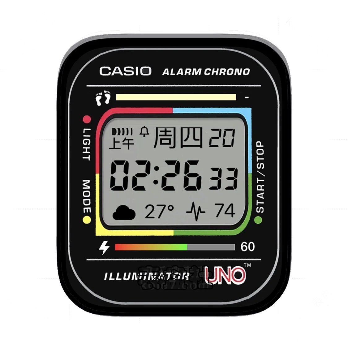 Casio卡西欧复杂功能数字Ultra专用表盘