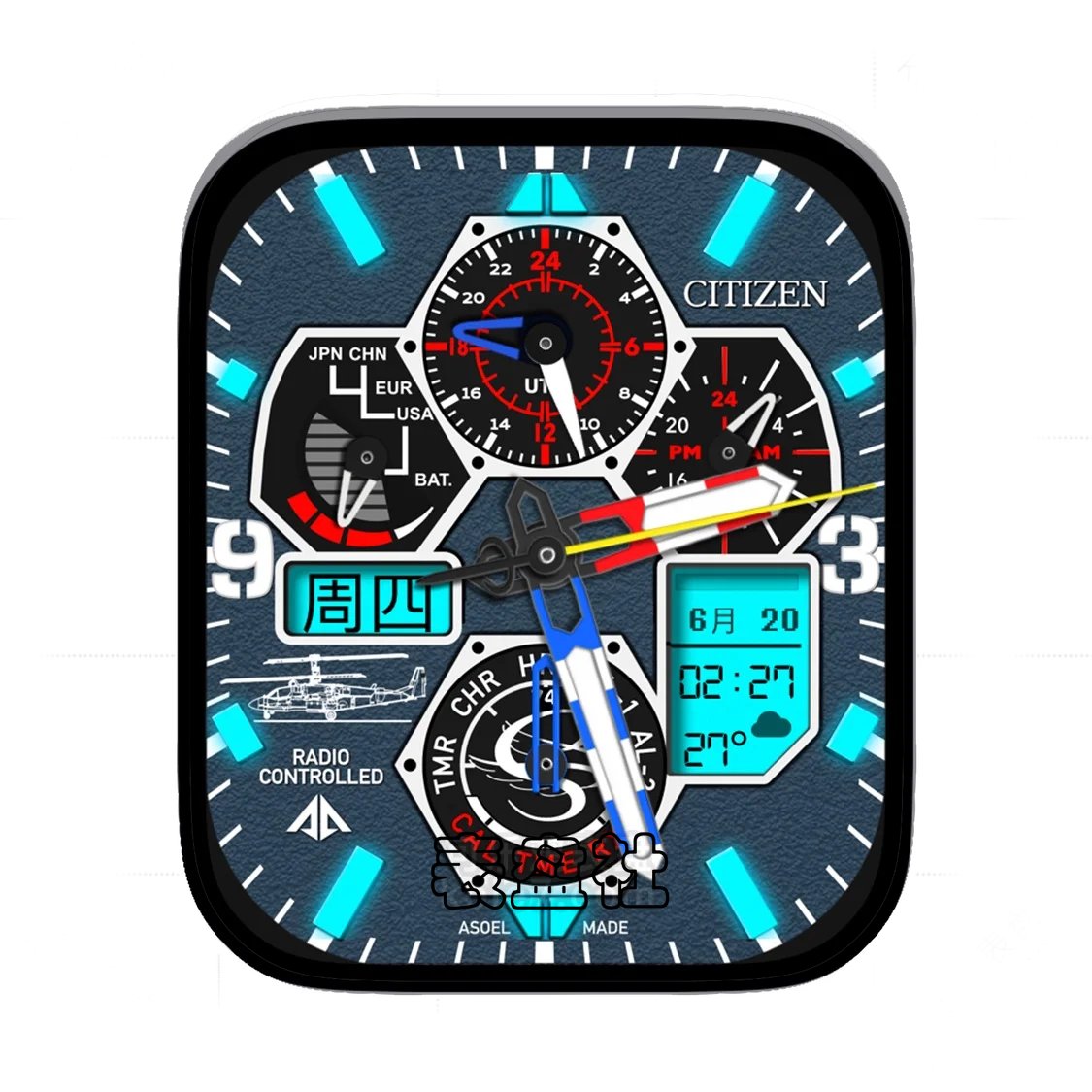 CITIZEN西铁城高级复杂功能Ultra专用表盘