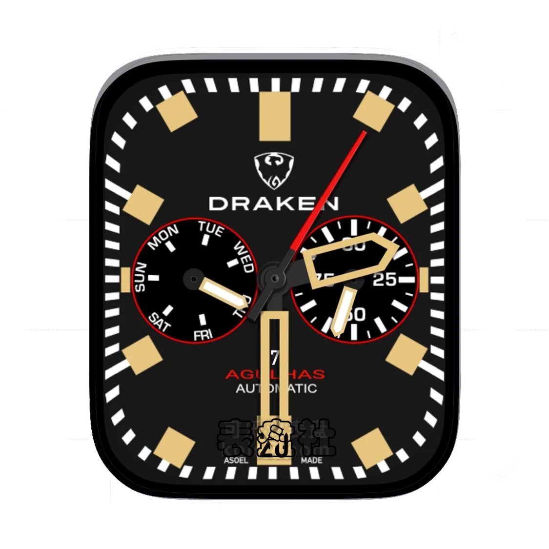 Draken红色双盘式年历Ultra专用表盘