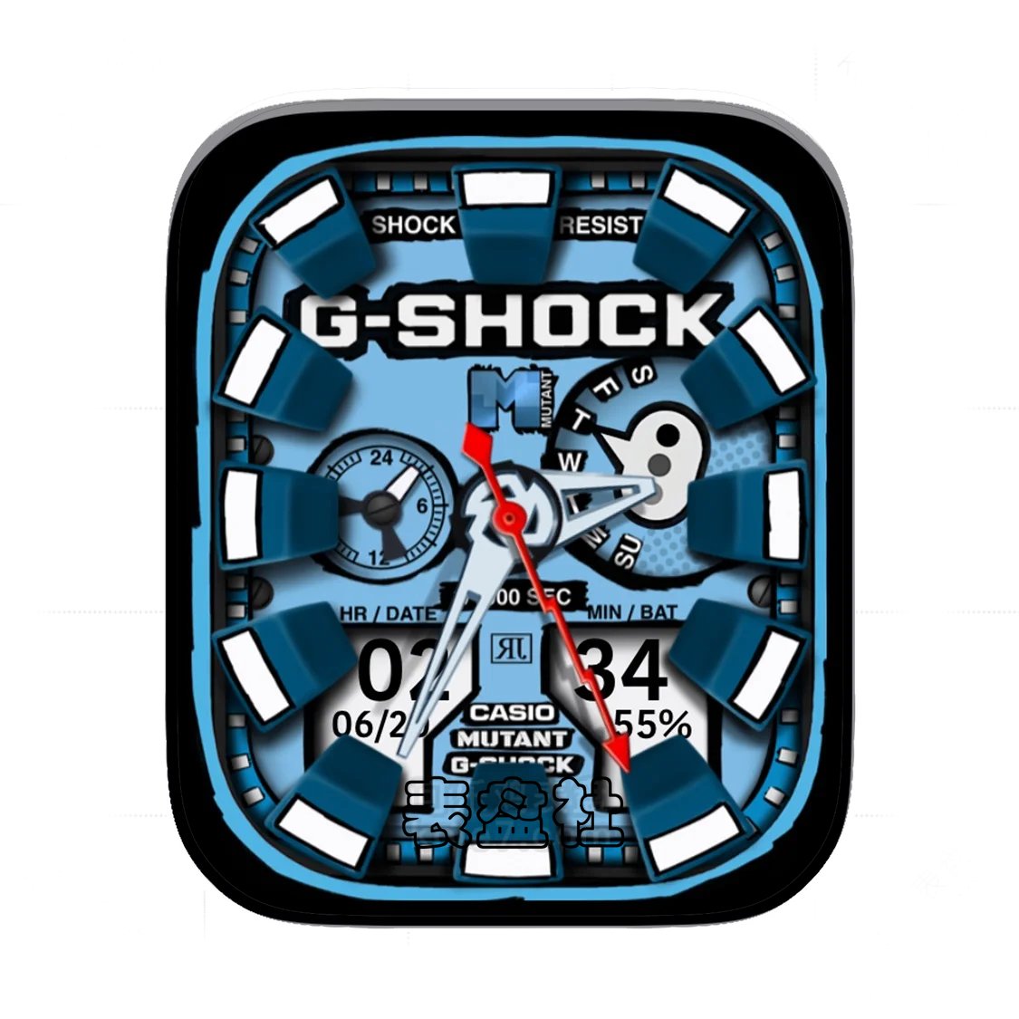 Casio卡西欧高级3D质感Ultra专用多功能数字表盘