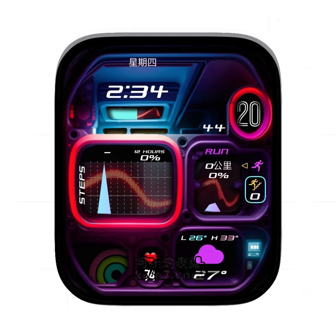 炫酷测量仪器复杂功能数字表盘