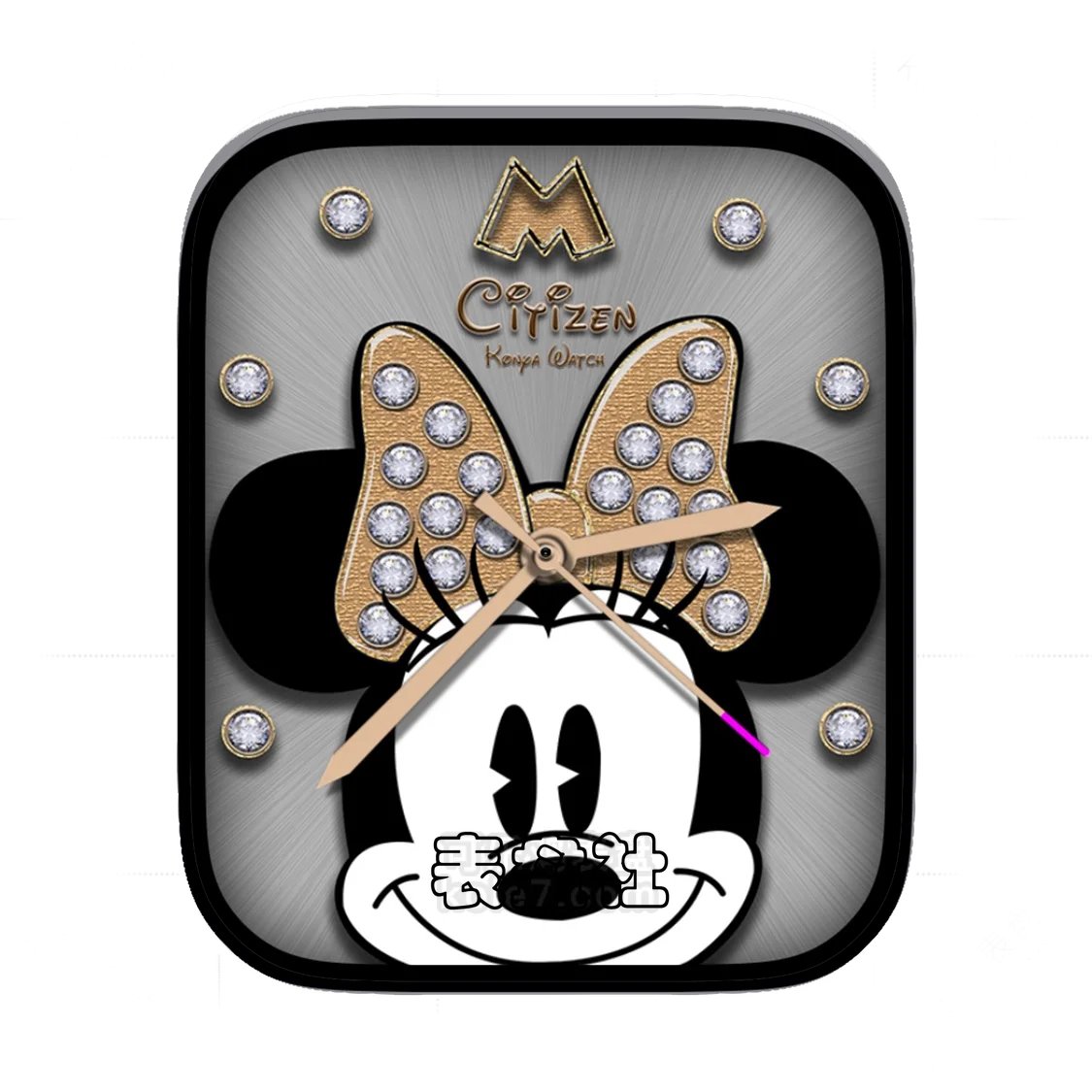 CITIZENMickey西铁城米奇金属拉丝灰表盘