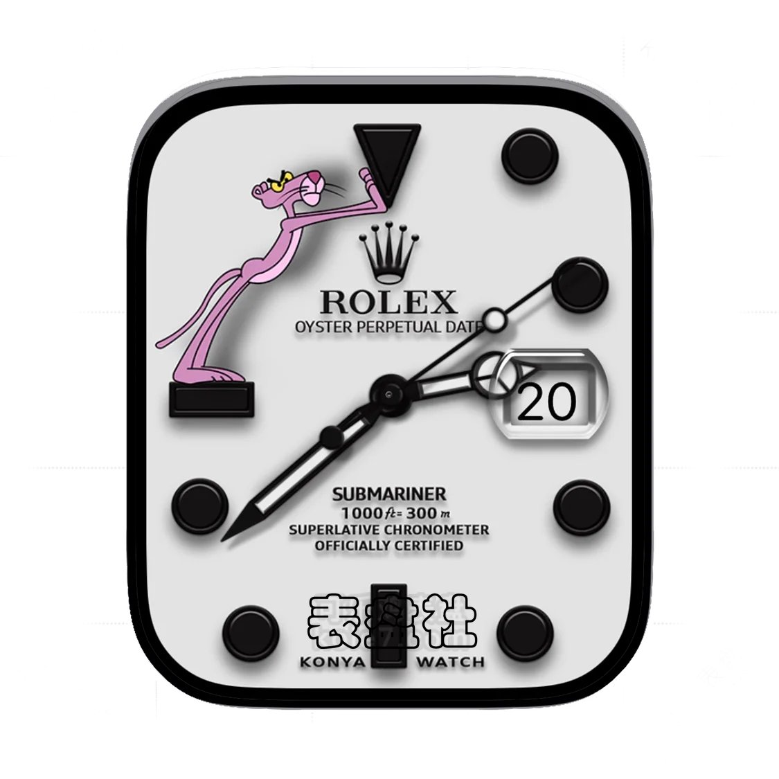 RolexPanther劳力士粉豹简约年历表盘