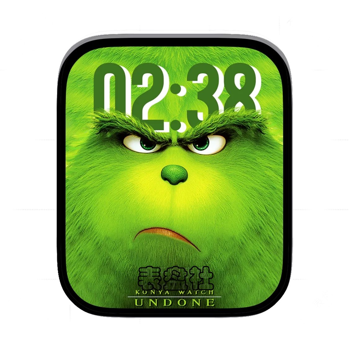 Grinch绿毛怪格林奇简约数字表盘