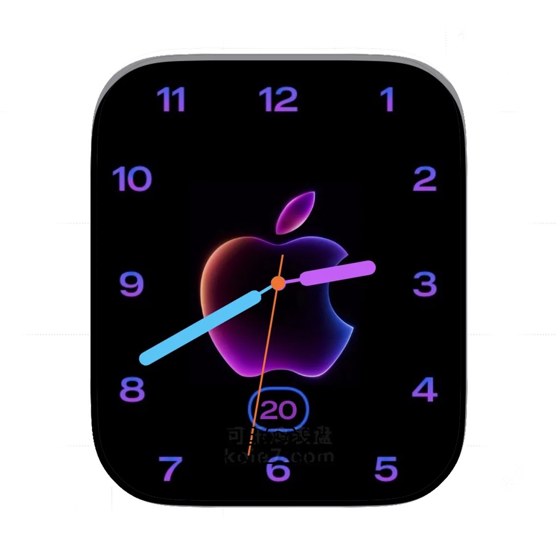 Apple 苹果绚丽logo简约数字表盘