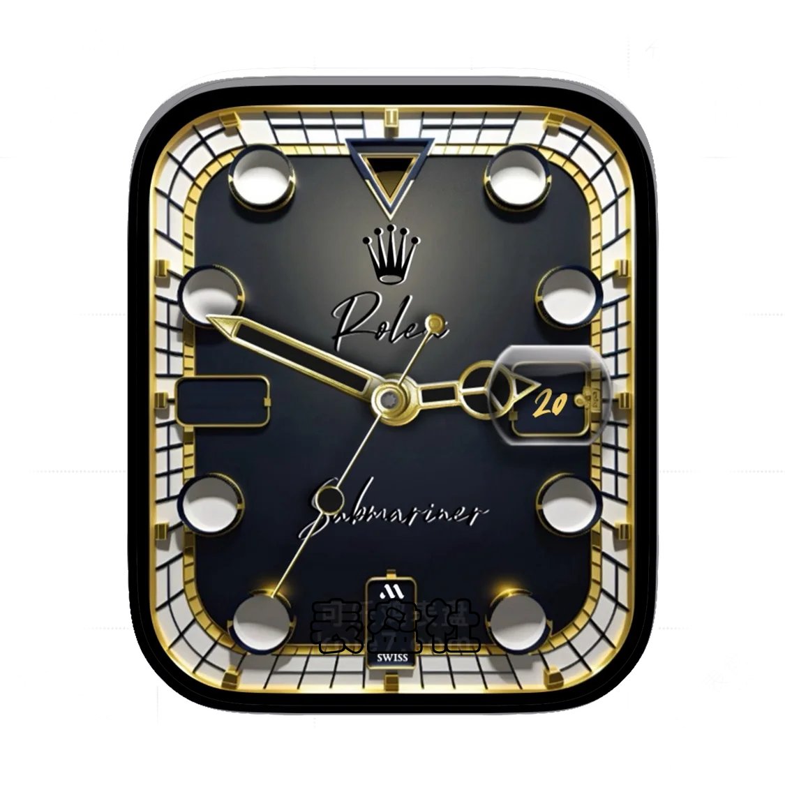 Rolex劳力士灰黑简约年历表盘