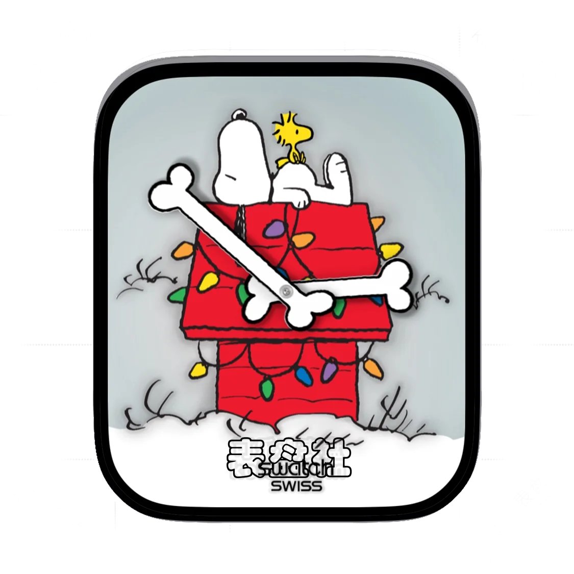 swatch斯沃琪史努比屋顶睡觉简约时分表盘