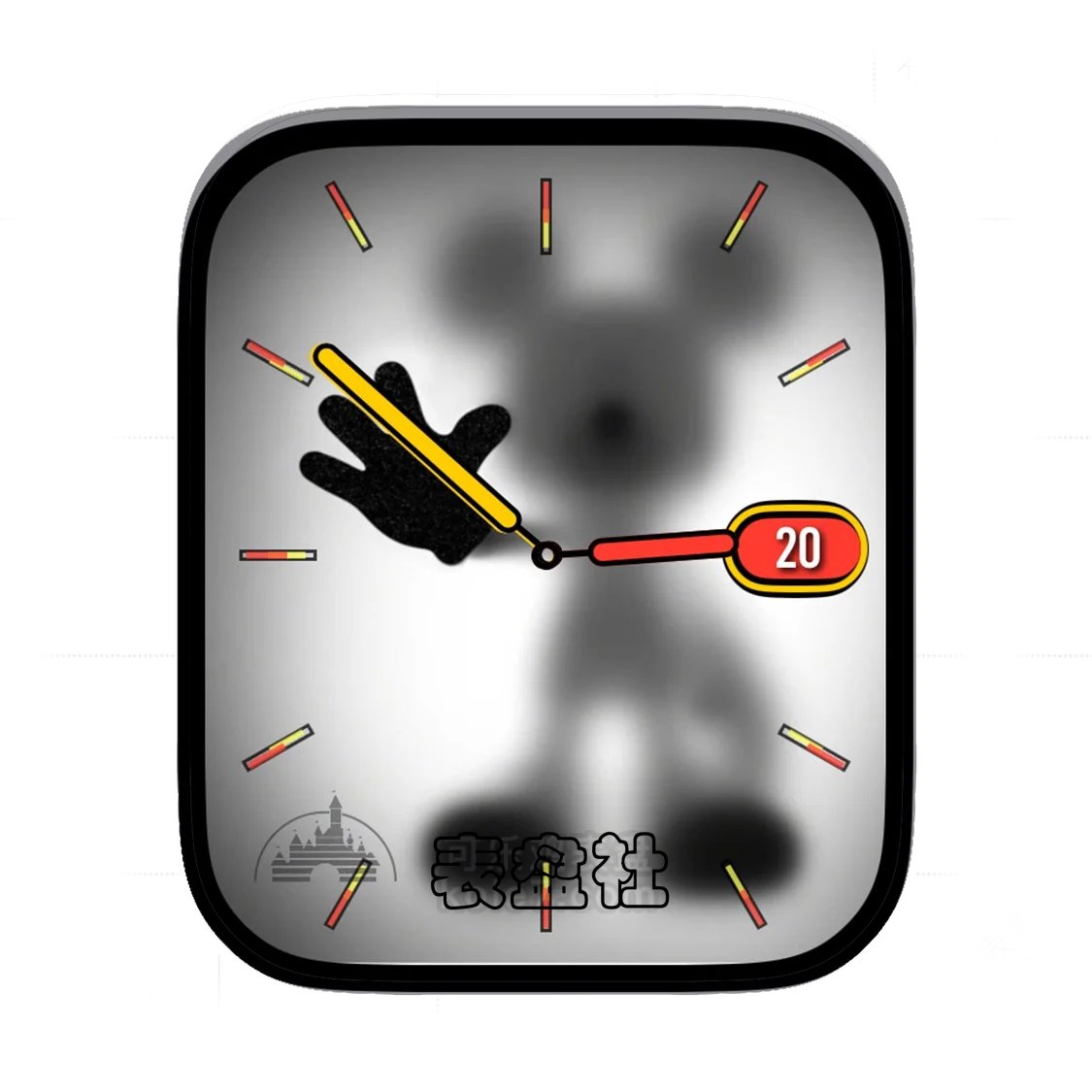 Mickey米奇模糊背影简约时分表盘