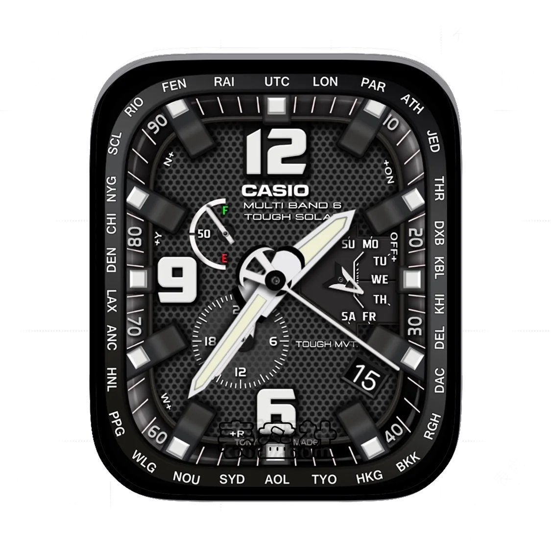 CASIO卡西欧酷黑蜂窝孔Ultra专用表盘