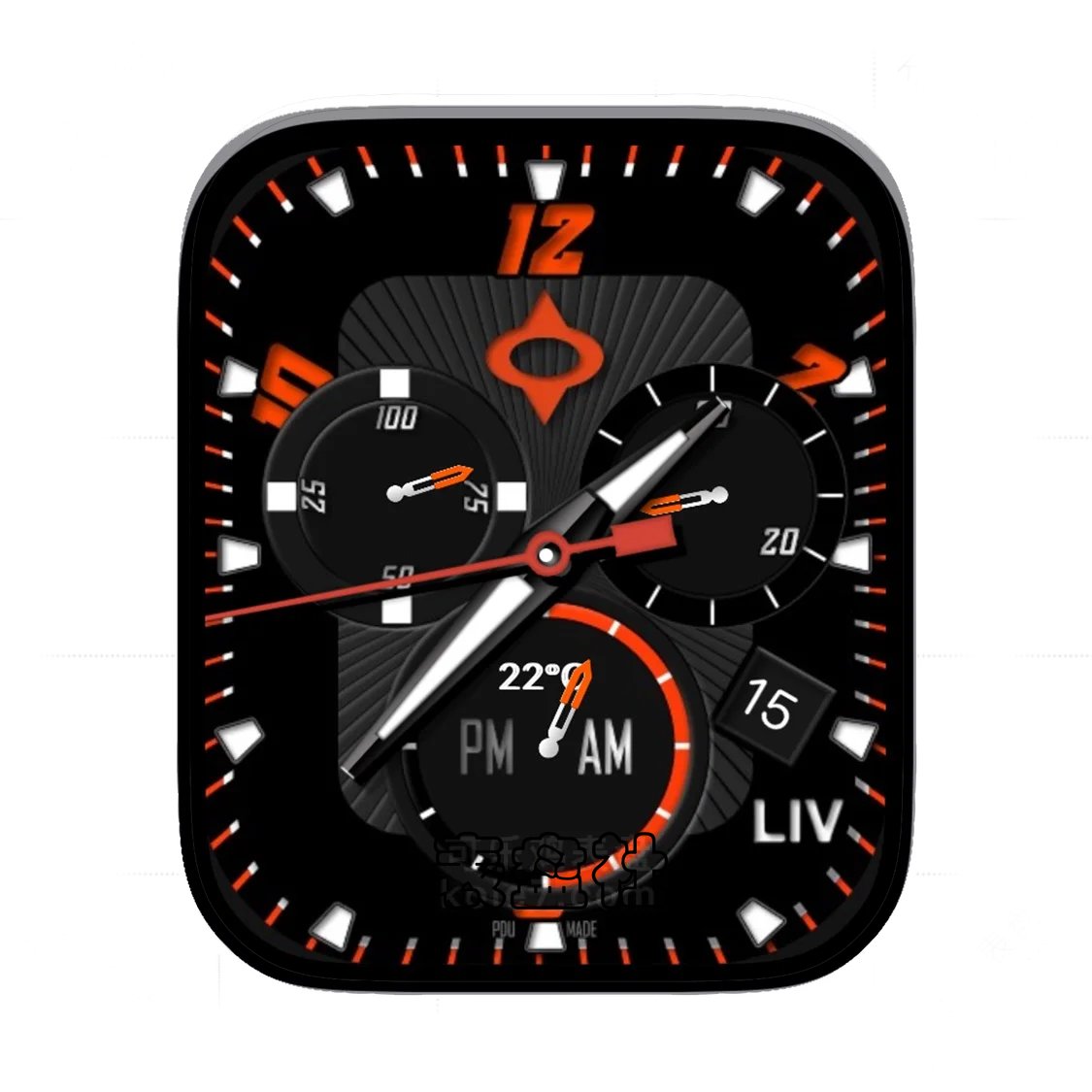 LIV 黑橙三盘式Ultra专用表盘