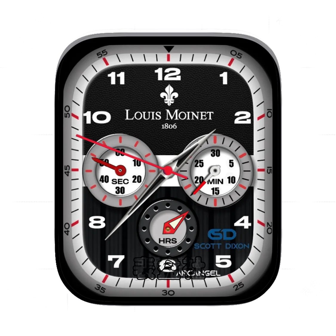 Louis Moinet 路易莫华奈三盘式简约数字Ultra专用表盘