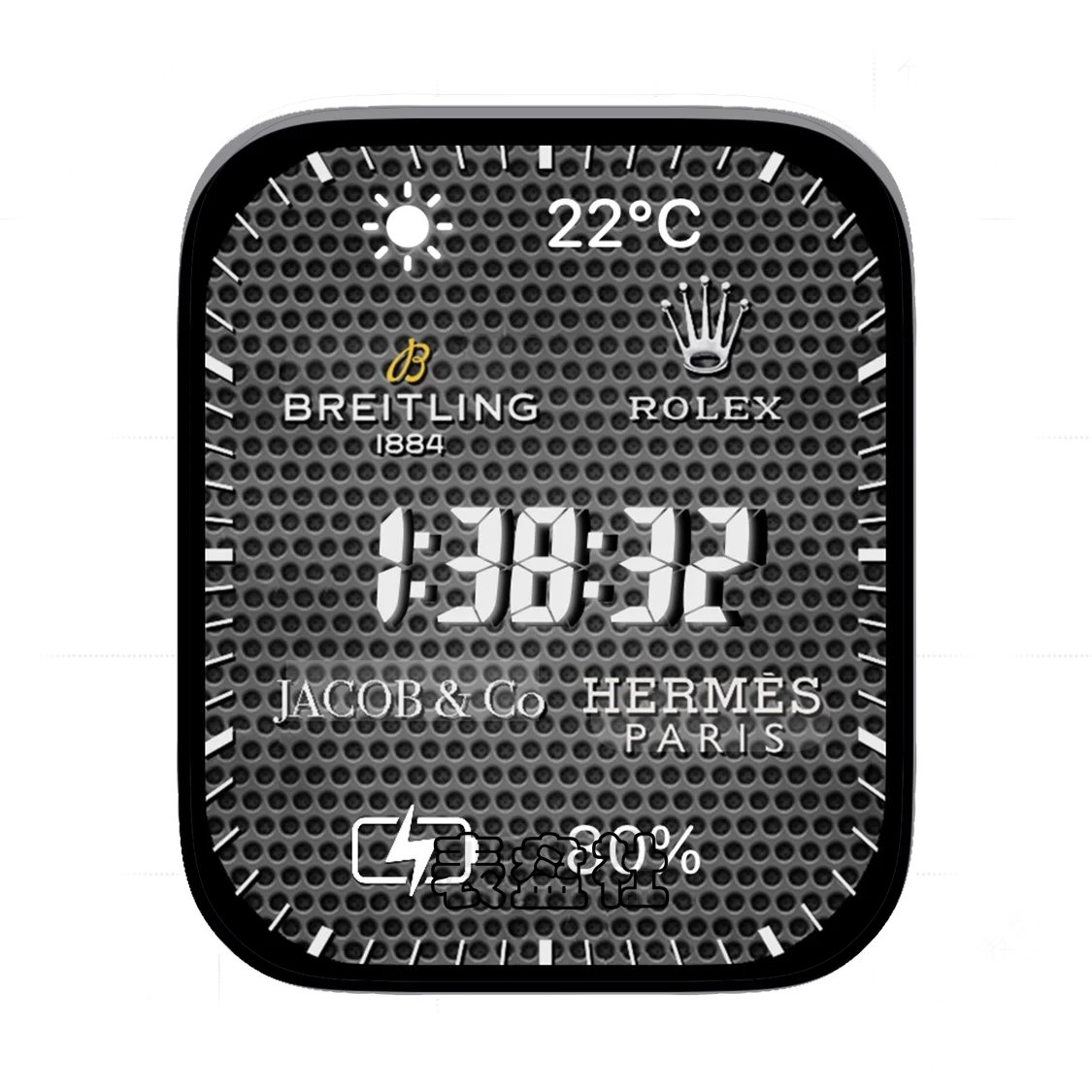 Breitling百年灵金属质感蜂窝孔简约数字Ultra专用表盘