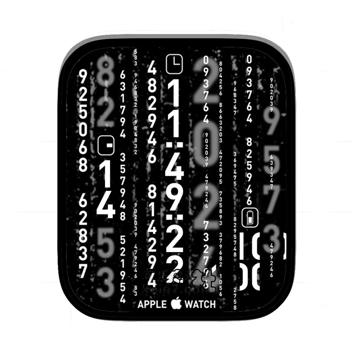 Applewatch黑客解密封面炫酷数字表盘