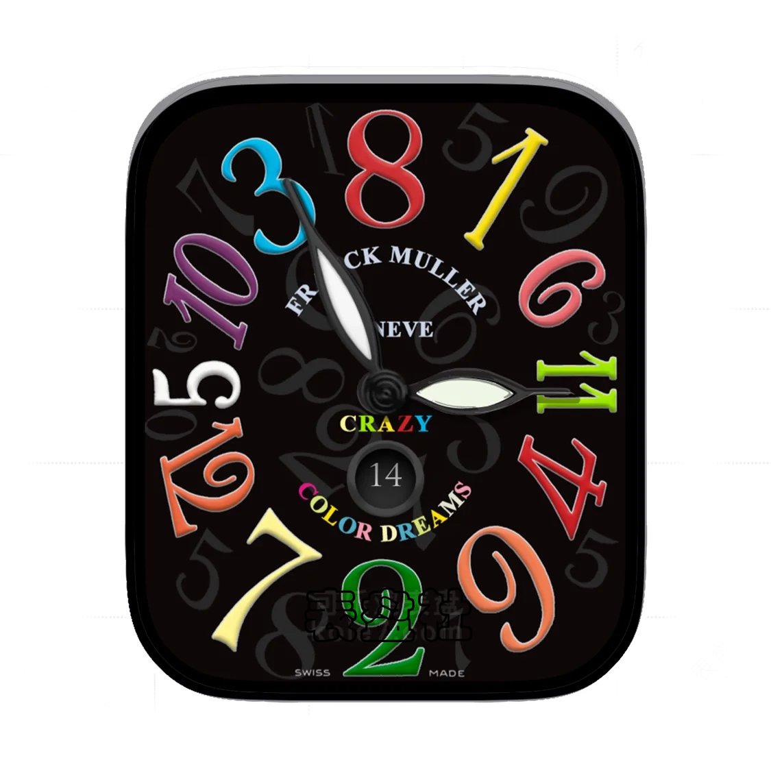 FRANCKMULLER法穆兰多彩无序数字年历表盘