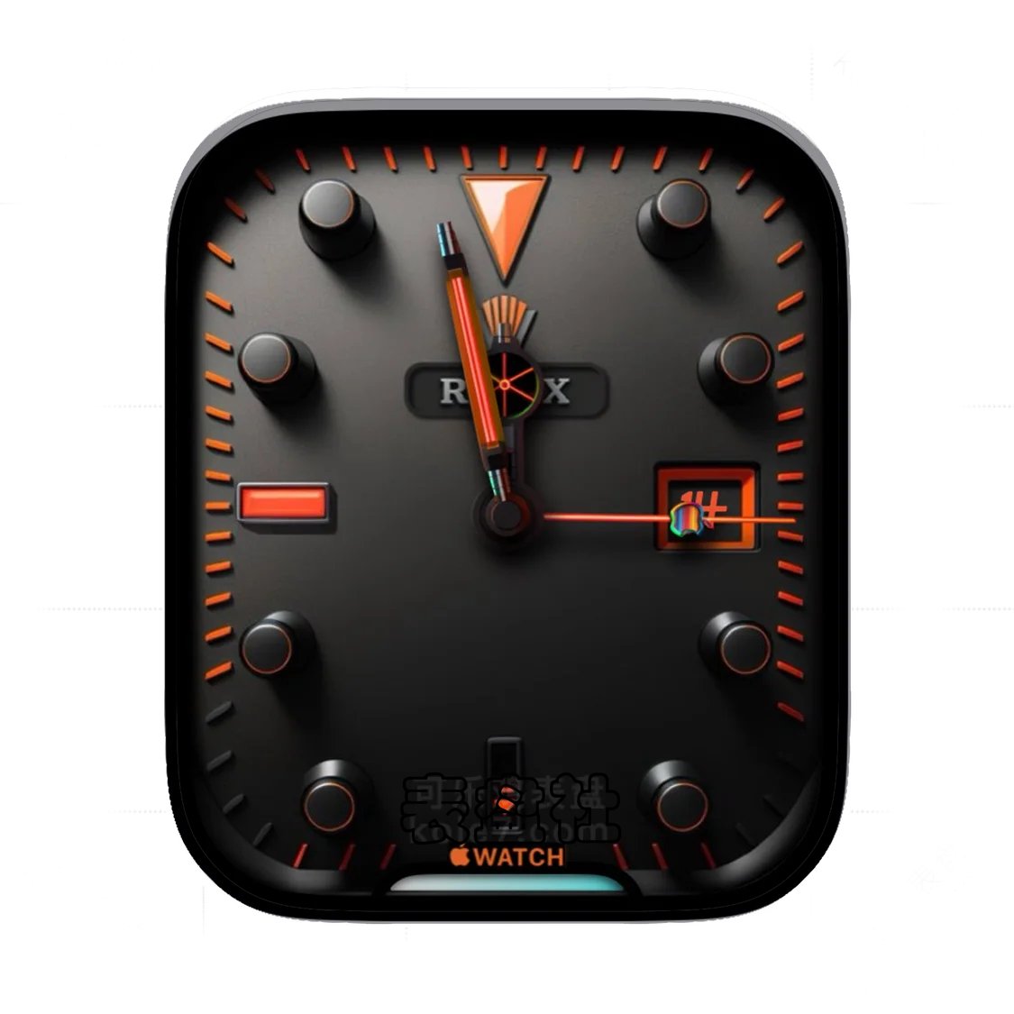 ROLEX劳力士高级3D质感酷黑简约年历表盘