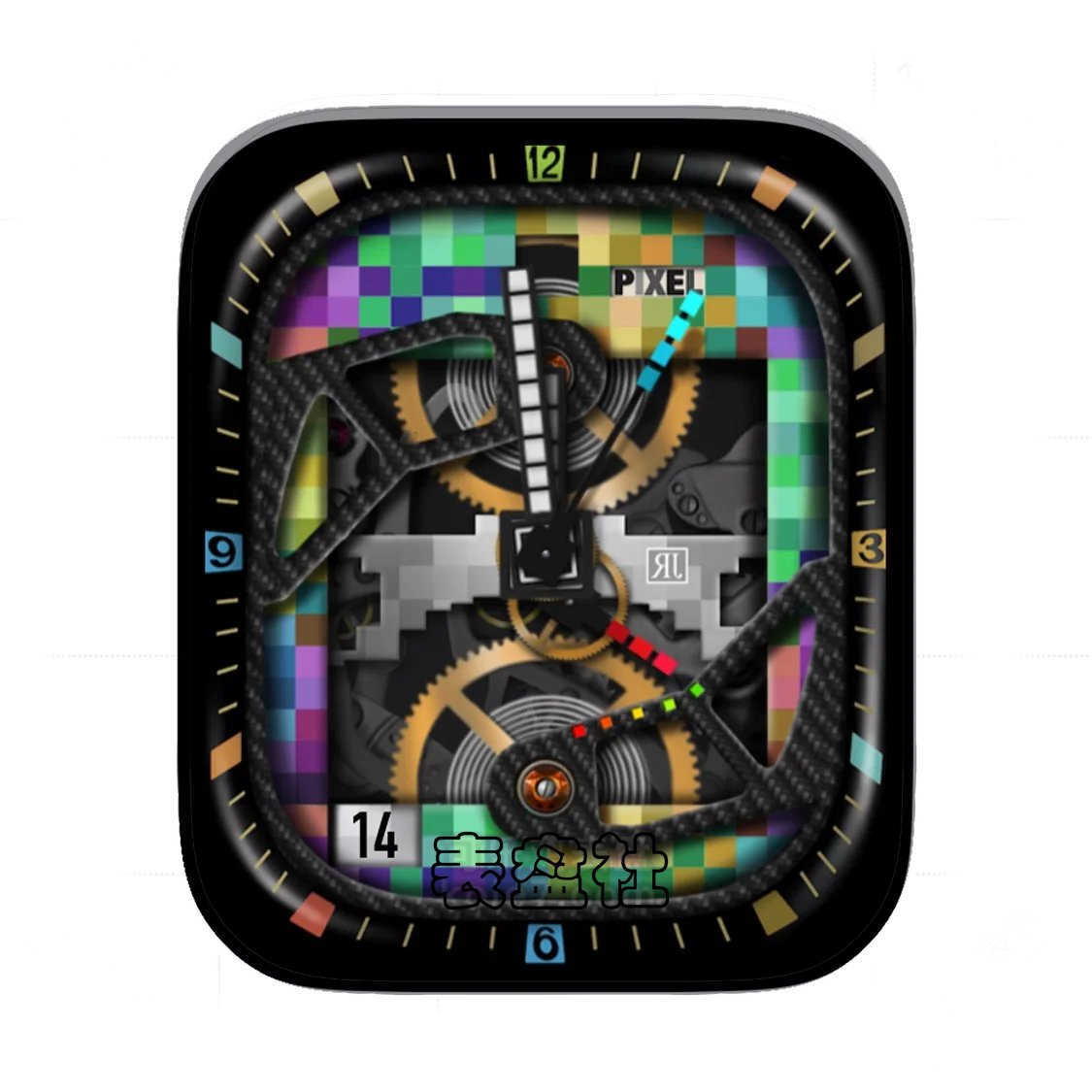 RJ彩色像素块高级机械齿轮Ultra专用表盘