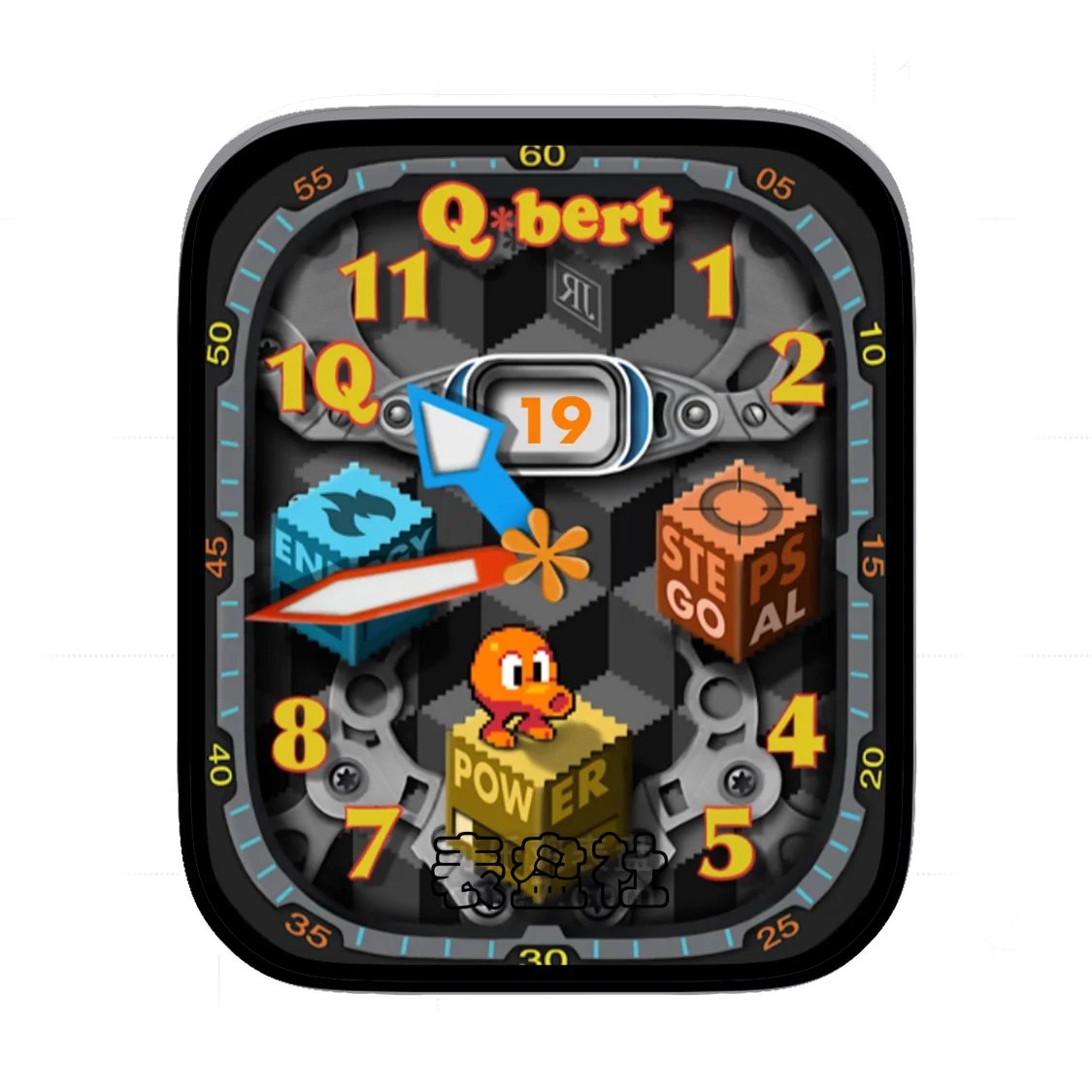 Q伯特小游戏高级3D质感简约数字Ultra专用表盘