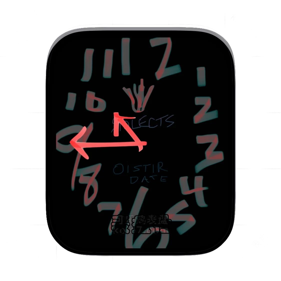 Rolex劳力士手绘版简约数字表盘.clock&clock2 74692