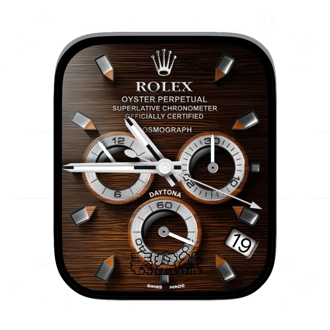 Rolex劳力士木质3D质感三盘式年历表盘