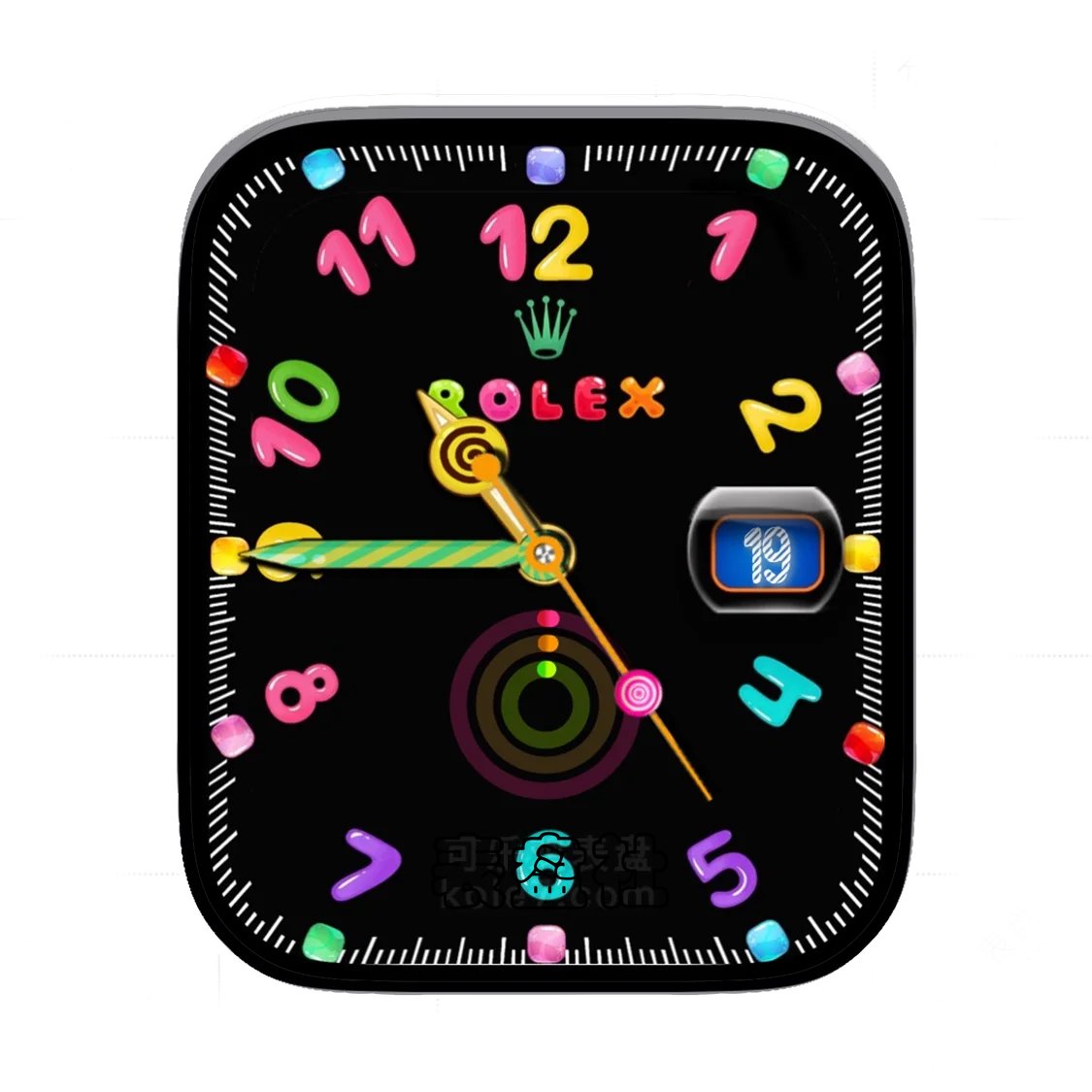 Rolex劳力士彩虹糖果数字年历表盘