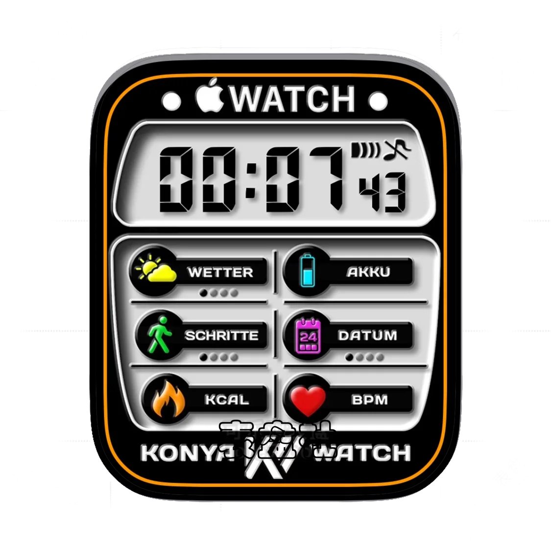 Apple炫酷3D质感多功能显示表盘