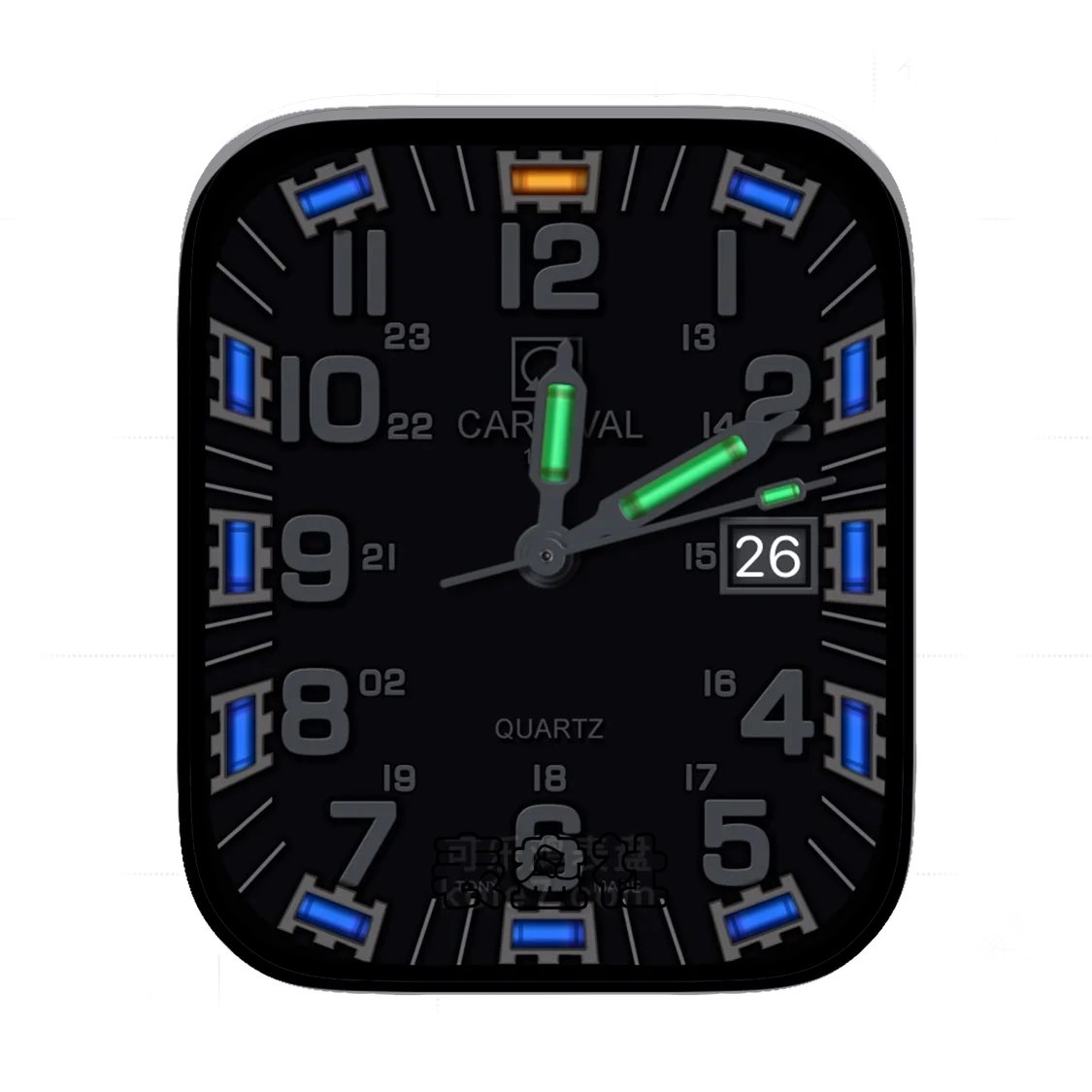 瑞士嘉年华Carnival酷黑夜光表盘.clock&clock2 74881