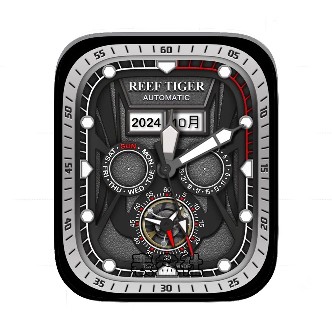 Reef Tiger瑞夫泰格磨砂黑三盘式ultra专用表盘