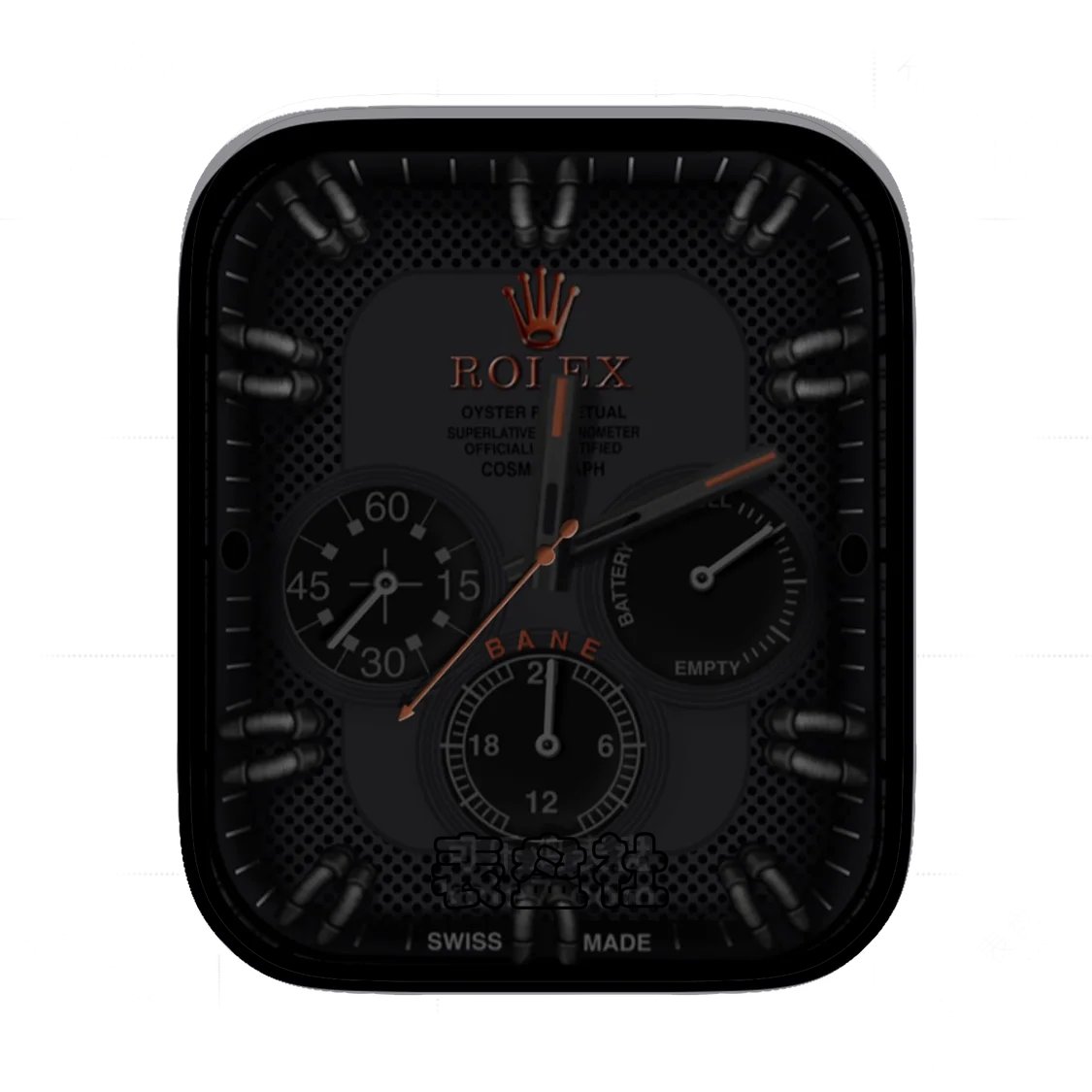 Rolex劳力士高级酷黑三盘手表盘