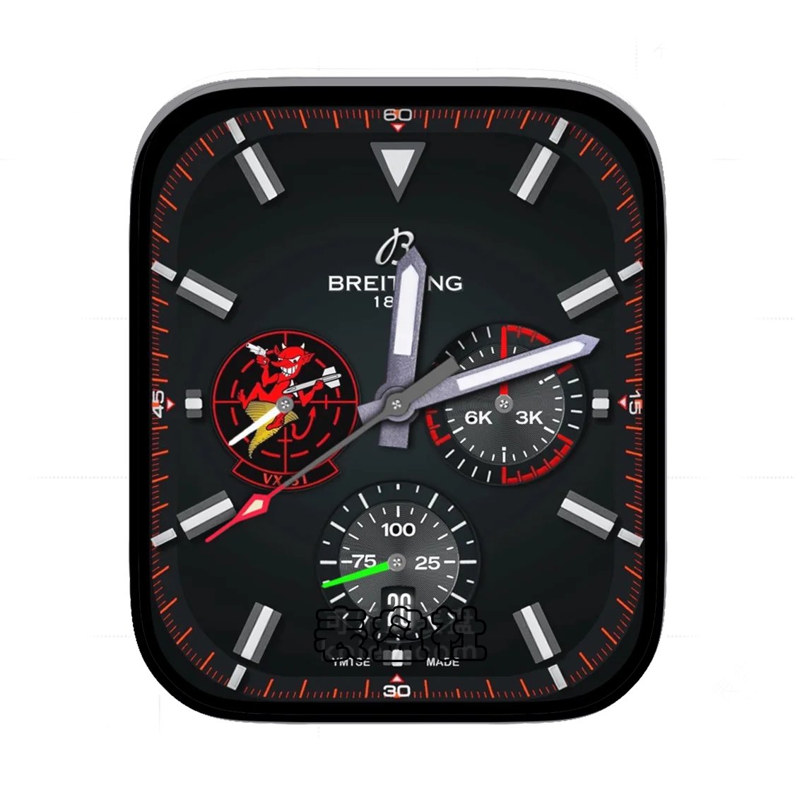 Breitling百年灵酷黑三盘式ultra专用表盘