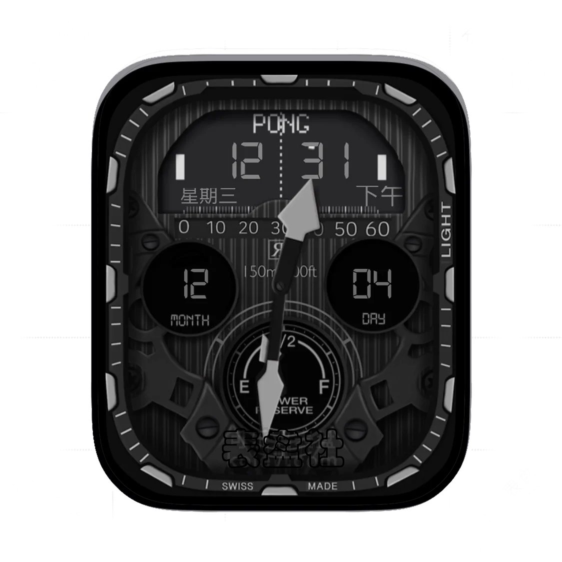 RJ高级阔黑三盘式Ultra专用表盘