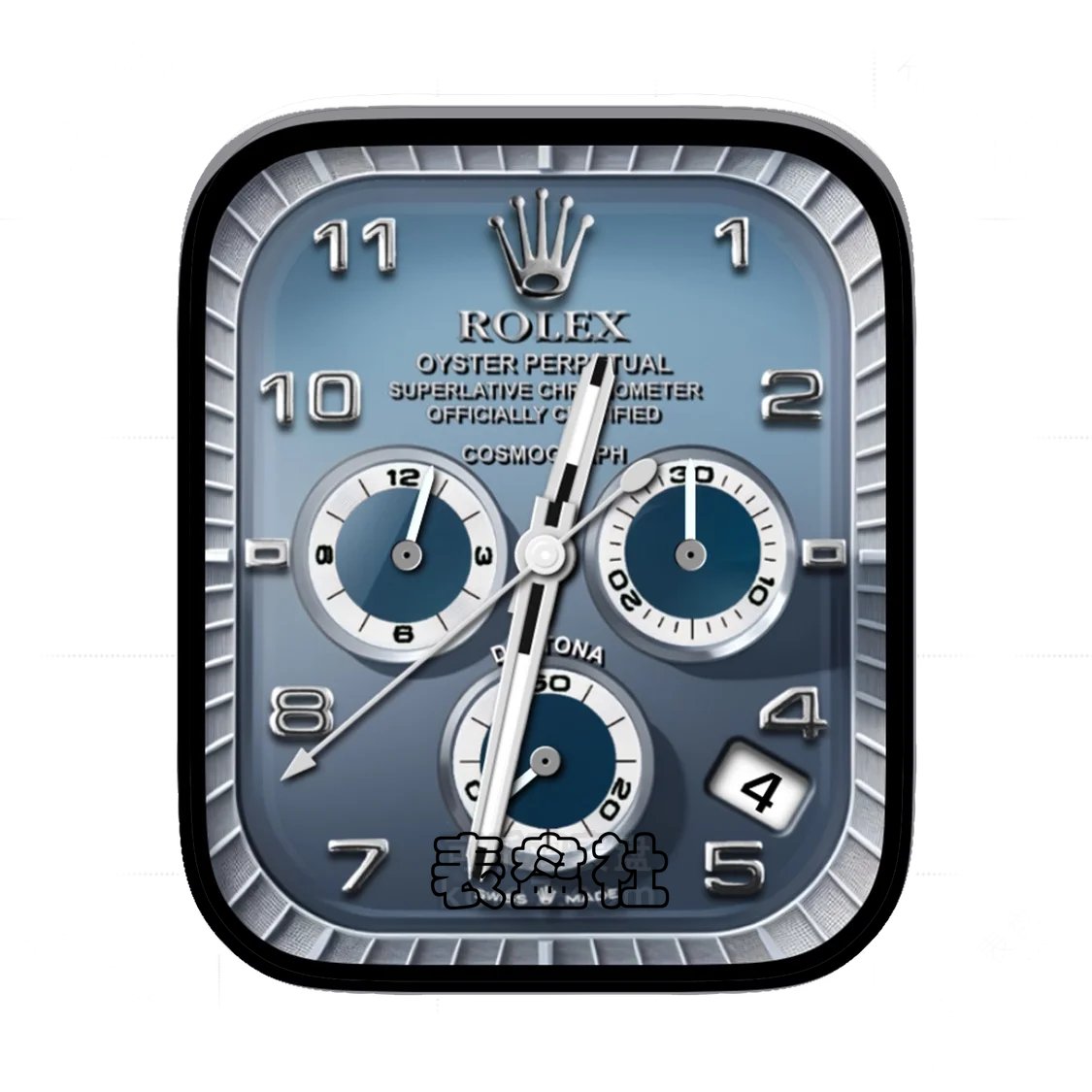 Rolex劳力士灰蓝三盘式简约年历表盘
