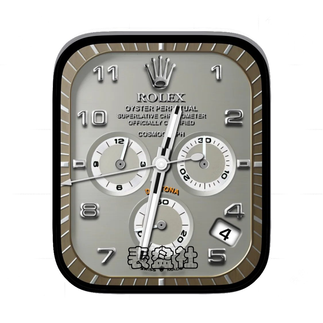 Rolex劳力士简约灰三盘式年历表盘