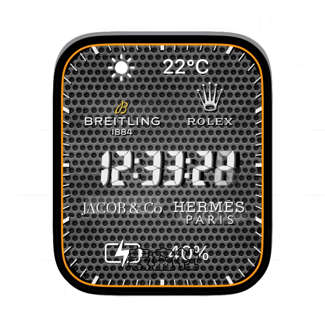 蜂窝孔logo墙简约数字表盘