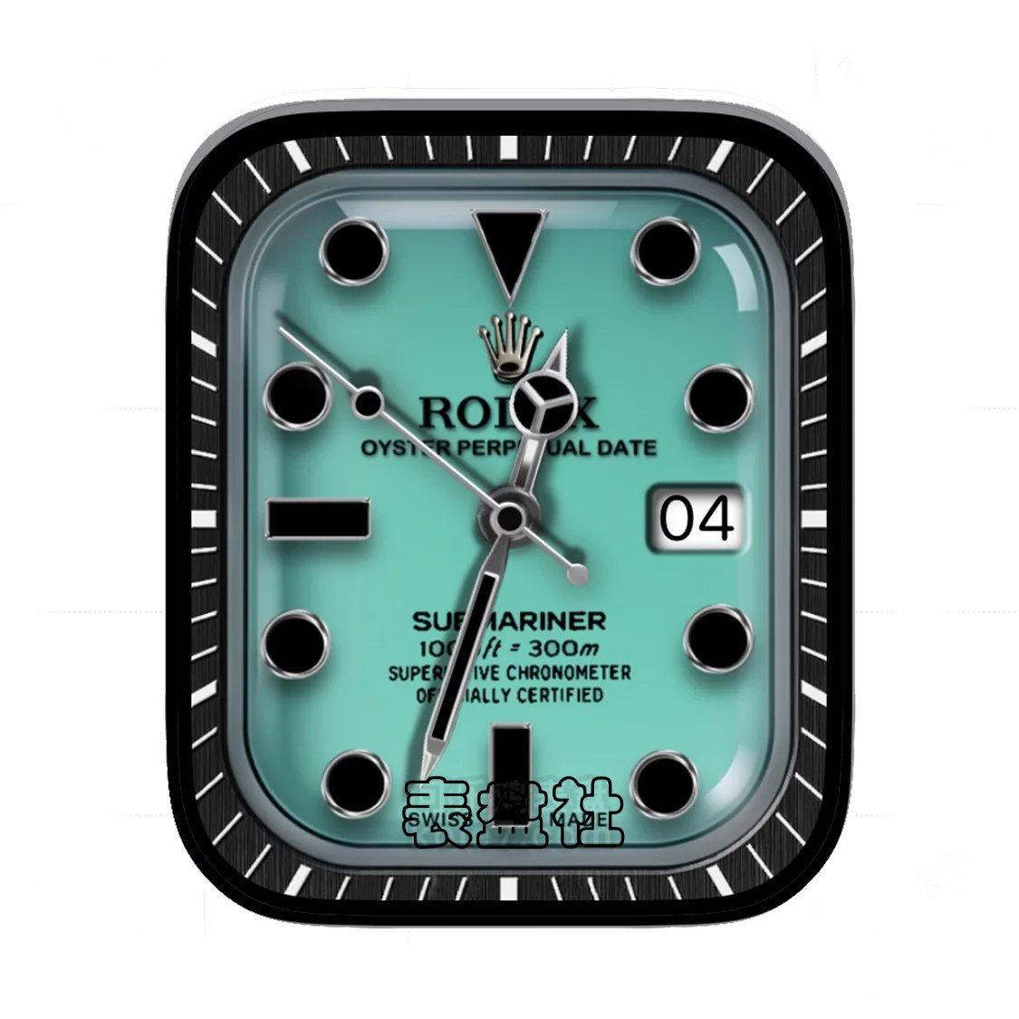 Rolex劳力士绿盘简约数字年历表盘