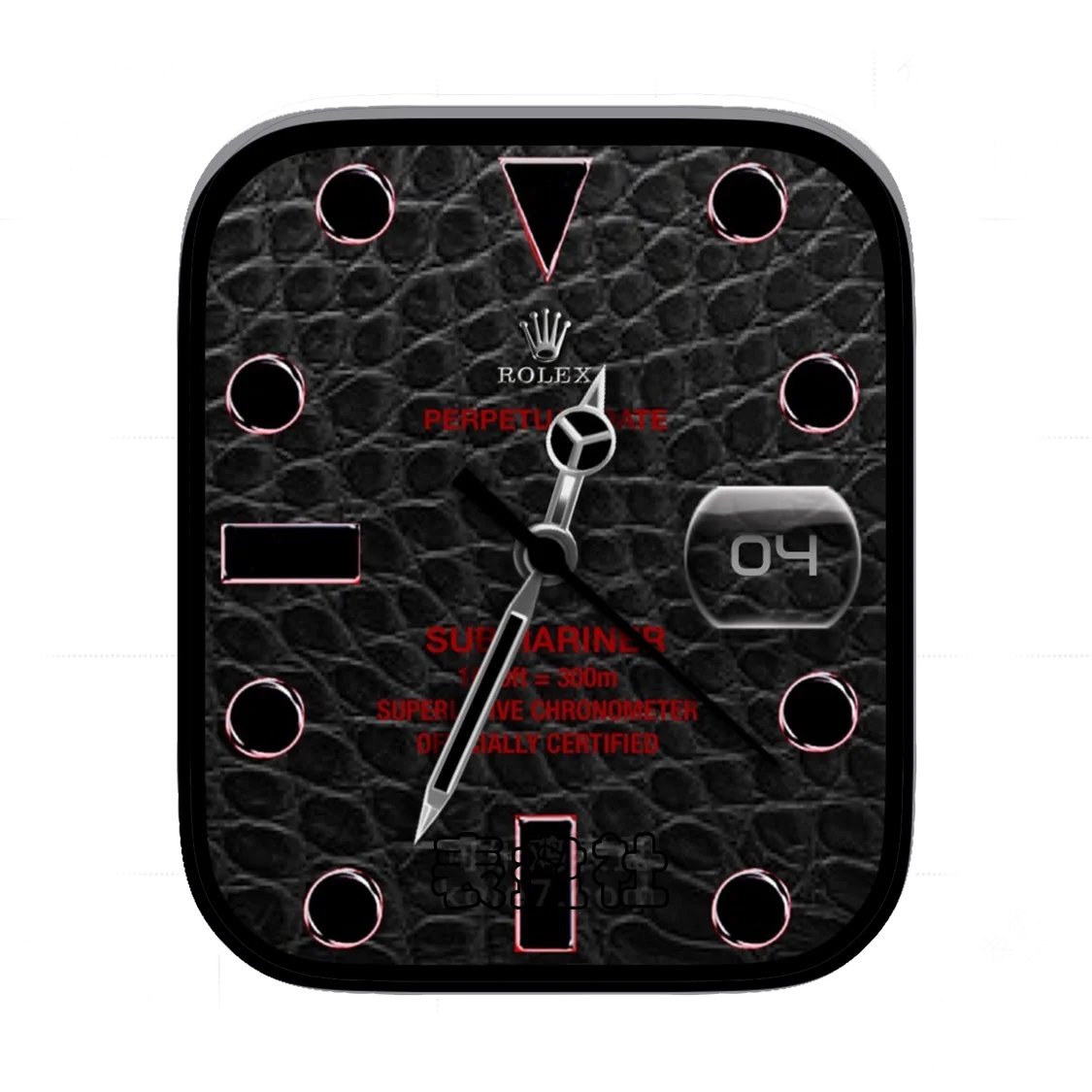 Rolex劳力士酷黑仿皮简约数字表盘