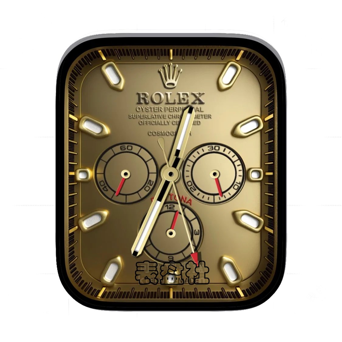 Rolex劳力士高级黄金3D质感三盘式表盘