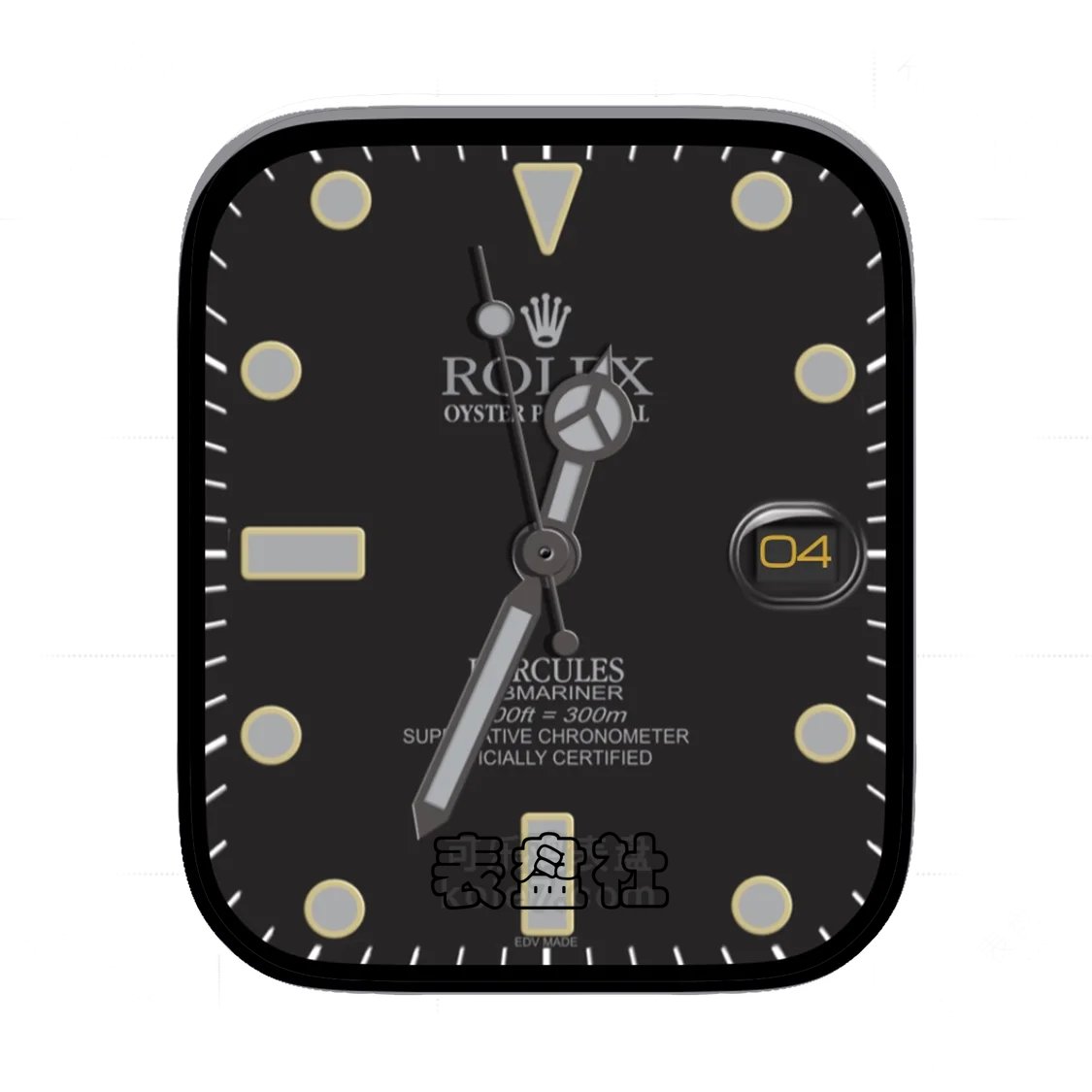 Rolex劳力士灰黑简约数字年历表盘