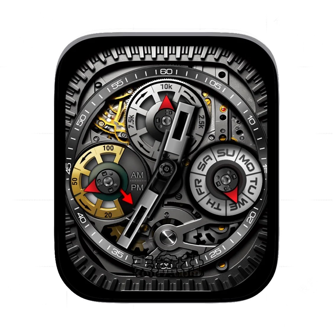 高级金属质感三盘式Ultra专用表盘