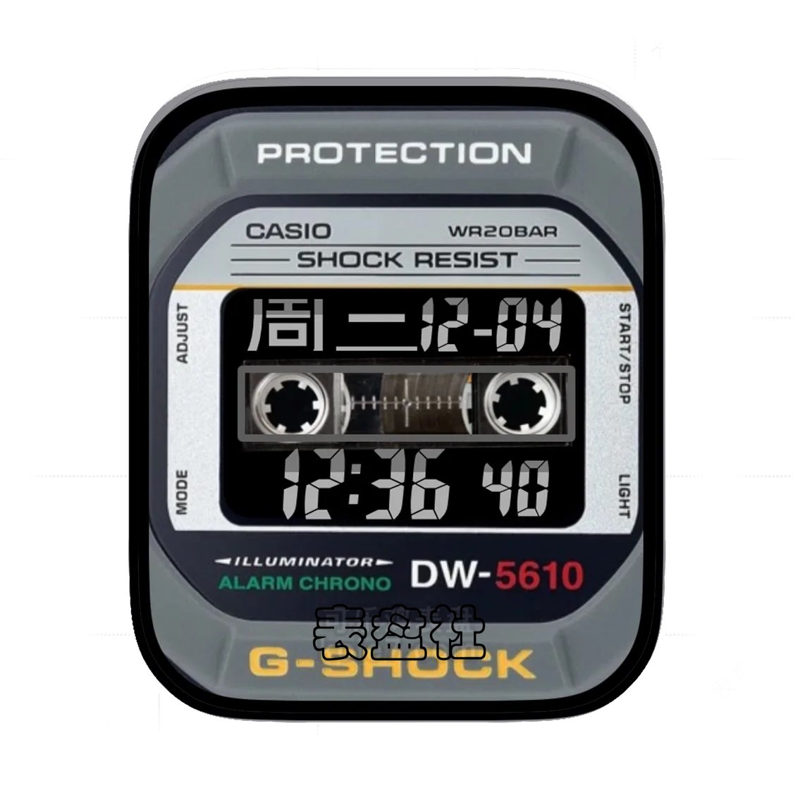 Casio卡西欧简约仿磁带简约表盘