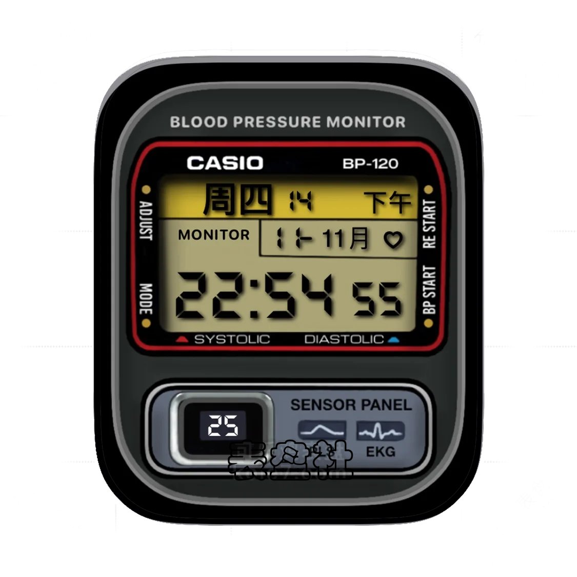 CASIO卡西欧灰黑电子数字Ultra专用表盘