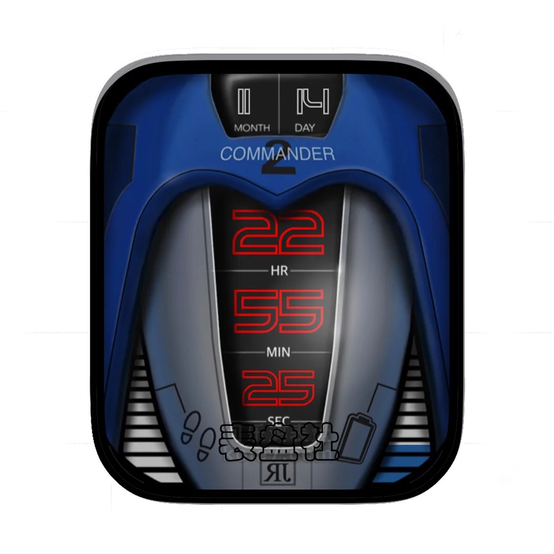 RJ炫酷头盔简约数字表盘