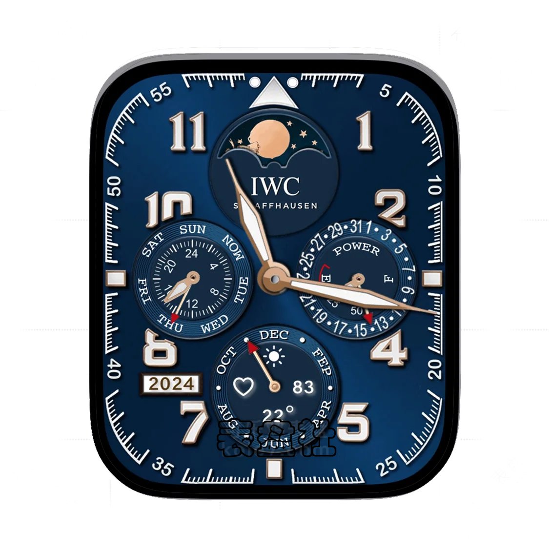 IWC南北月相万年历特別版深海蓝Ultra专用表盘