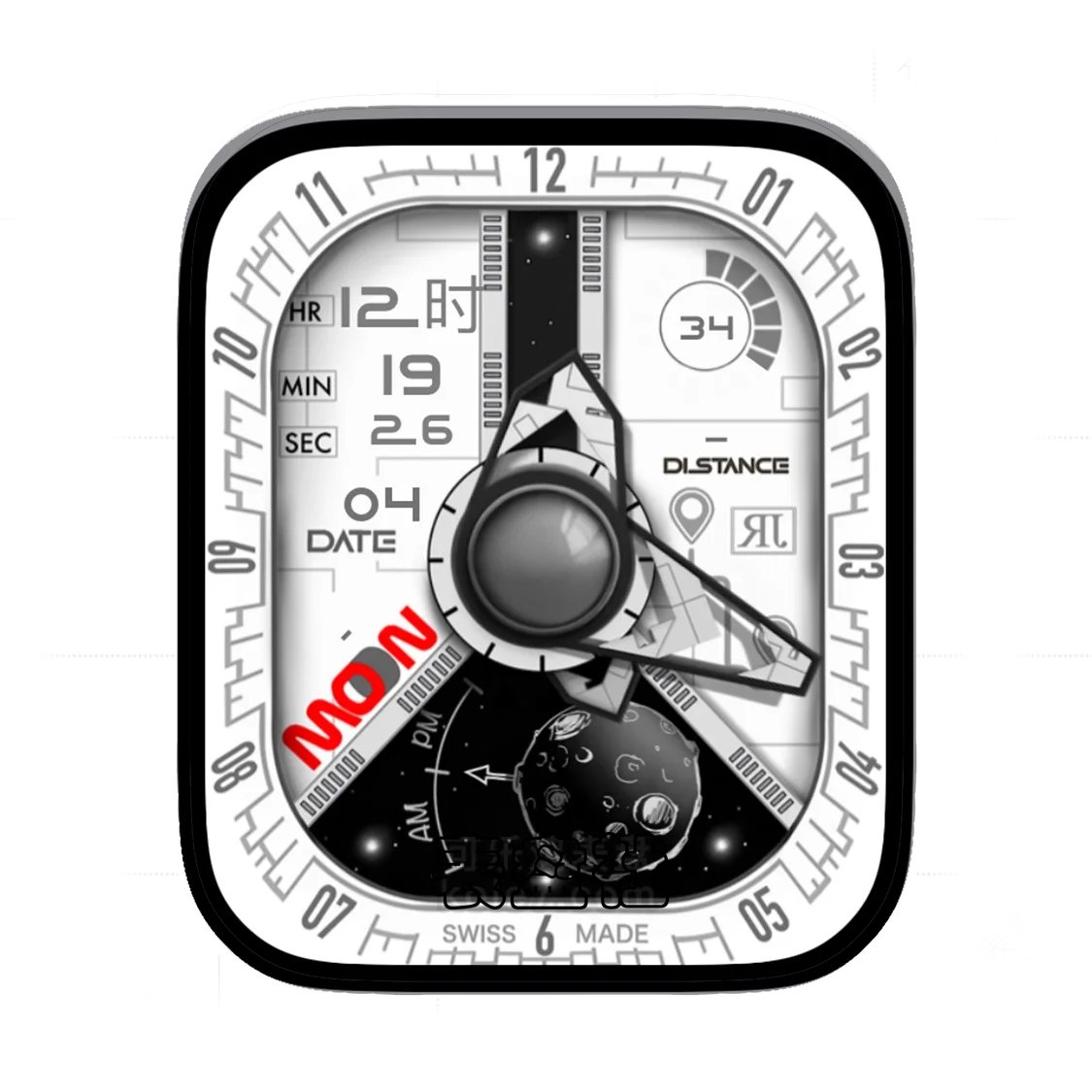 RJ炫酷多功能显示简约数字表盘